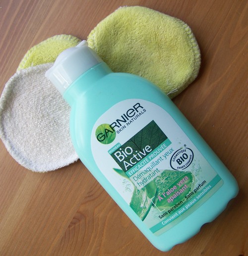 Demaquillant pour les yeuix Garnier bio active