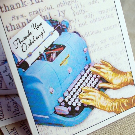 Retrouvez sa boutique etsy sur : http://www.etsy.com/listing/37714628/4-thank-you-dahling-vintage-imagery?ref=storque