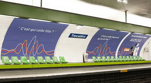 publicité nivea dans le métro