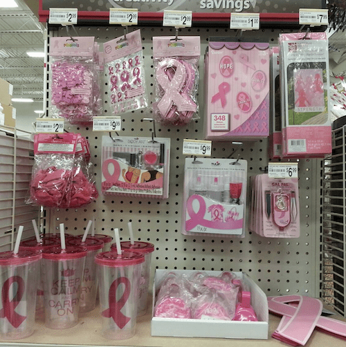 Exemple de marketing autour d'Octobre Rose et du ruban Rose : pinkwashing commercial