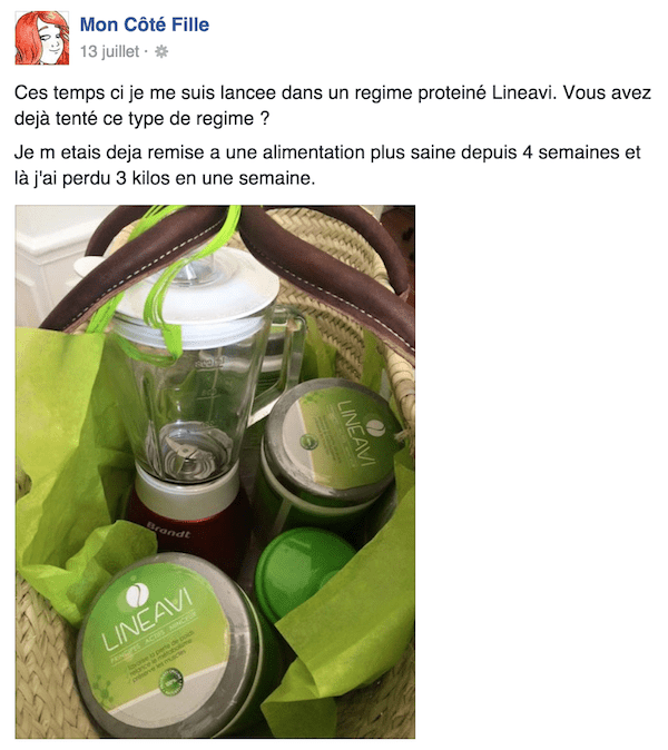 Témoignage minceur regime lineavi