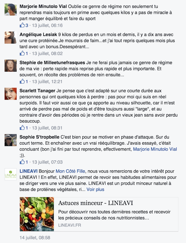 avis sur le regime lineavi